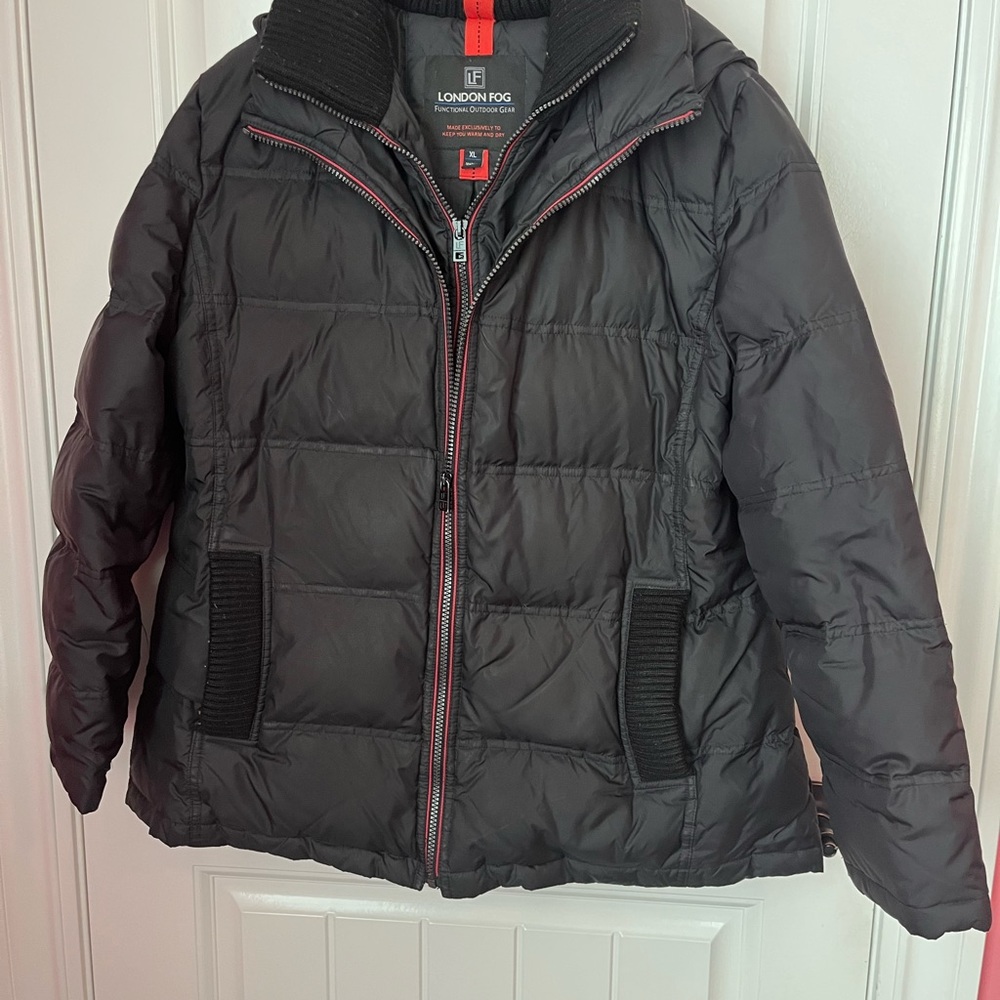 London Fog Double Zip Puffer Coat XL